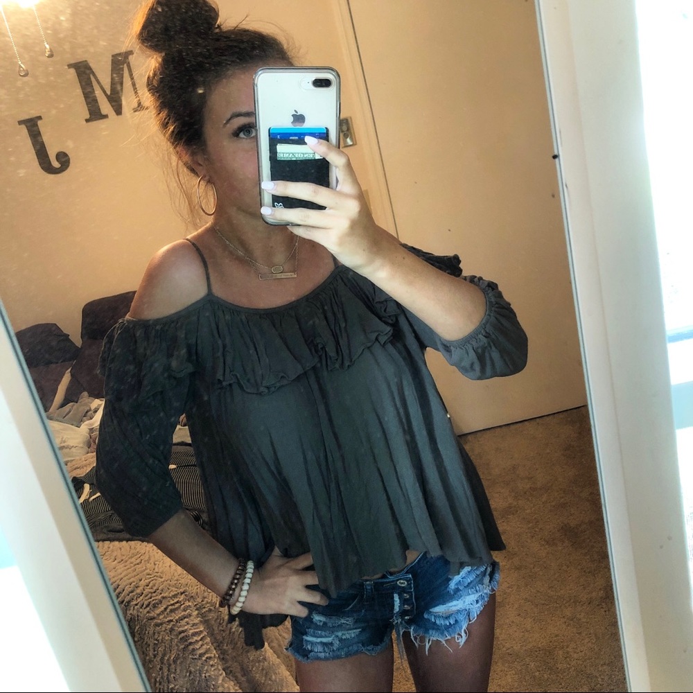 Off the shoulder tank